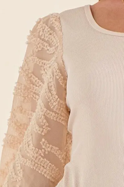 And The Why Textured Puff Sleeve Bodysuit - Image 5