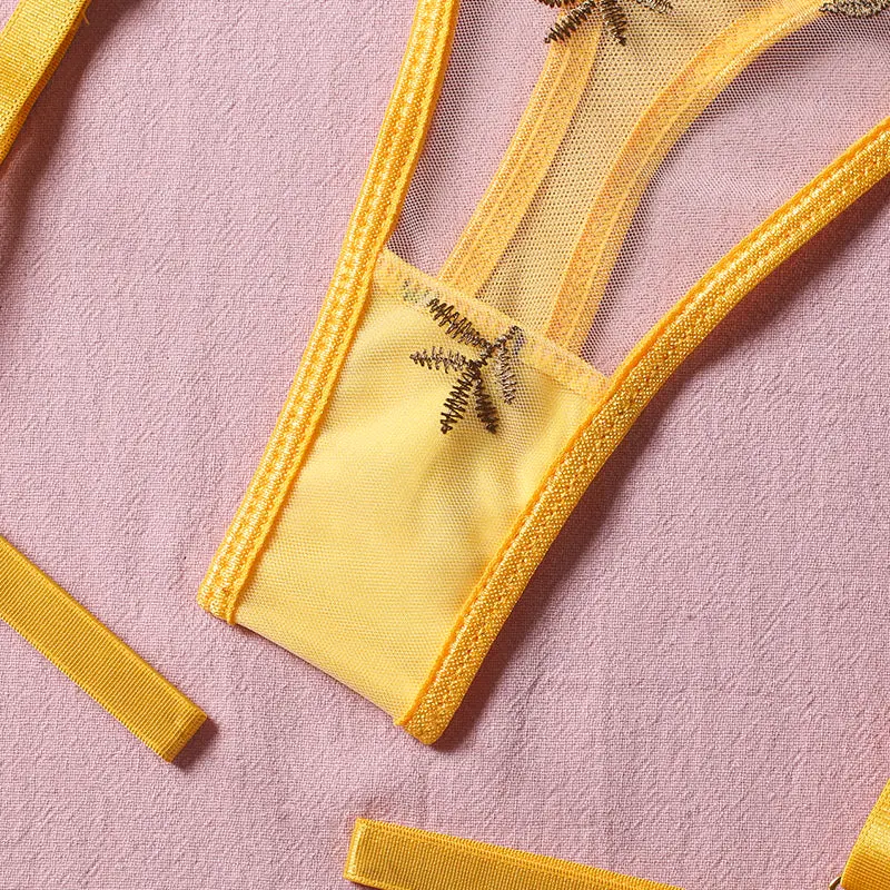 Blair – Yellow 3-Piece Lingerie Set – Bold Enough to Own the Room - Image 10