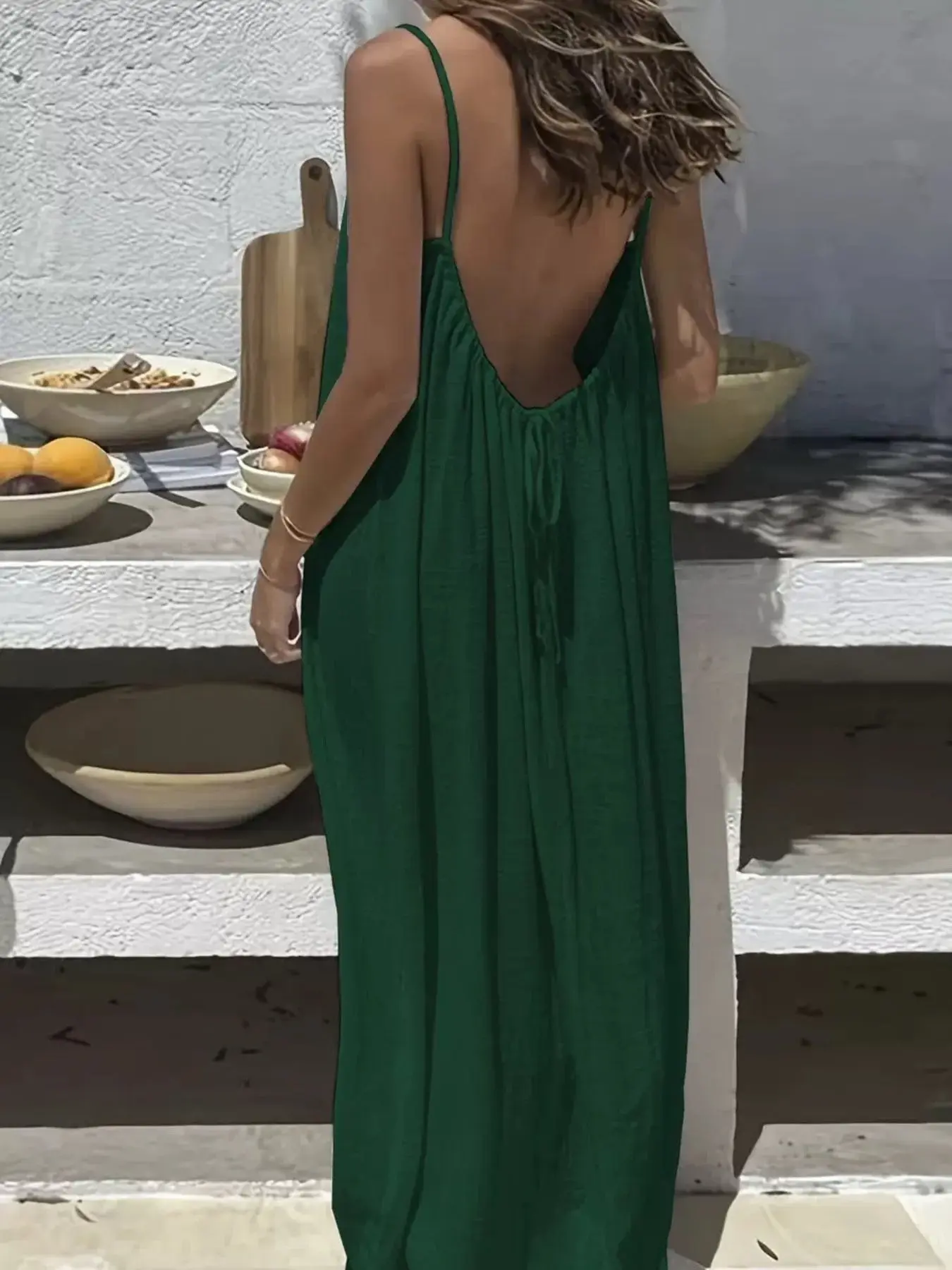 Full Size Backless Scoop Neck Maxi Dress Plus Size - Image 13