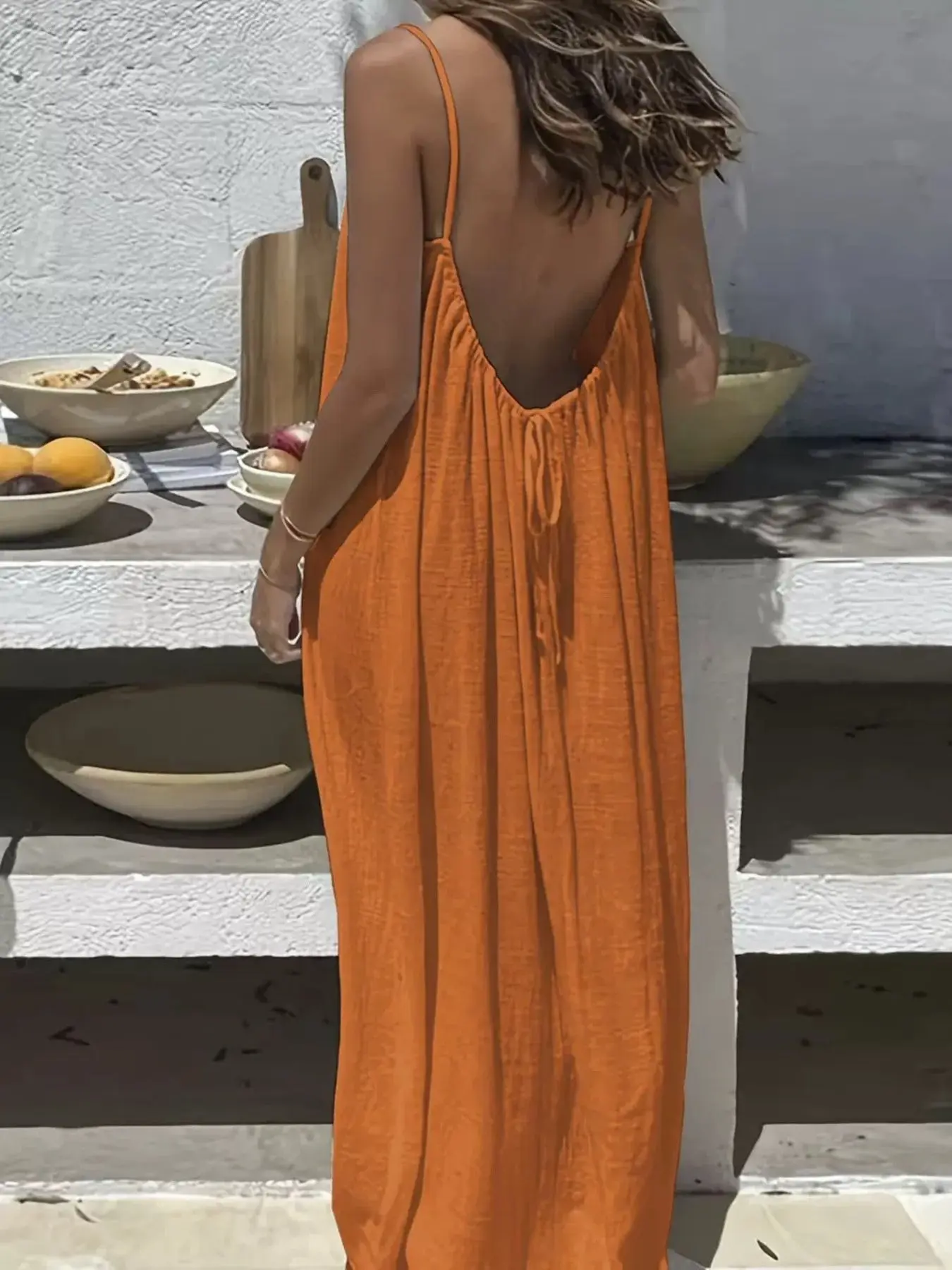 Full Size Backless Scoop Neck Maxi Dress Plus Size - Image 15