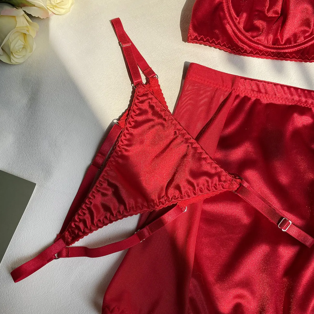 Iris – 5-Piece Lingerie Set with Choker and Skirt – The Full Statement - Image 14
