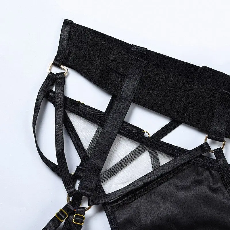 Mariam – Black 4-Piece Lingerie Set – Four Pieces of Pure Confidence - Image 3