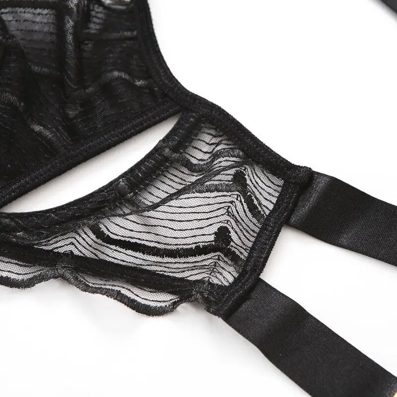 CHEYENNE BLACK 4 PIECE LINGERIE SET - Image 10