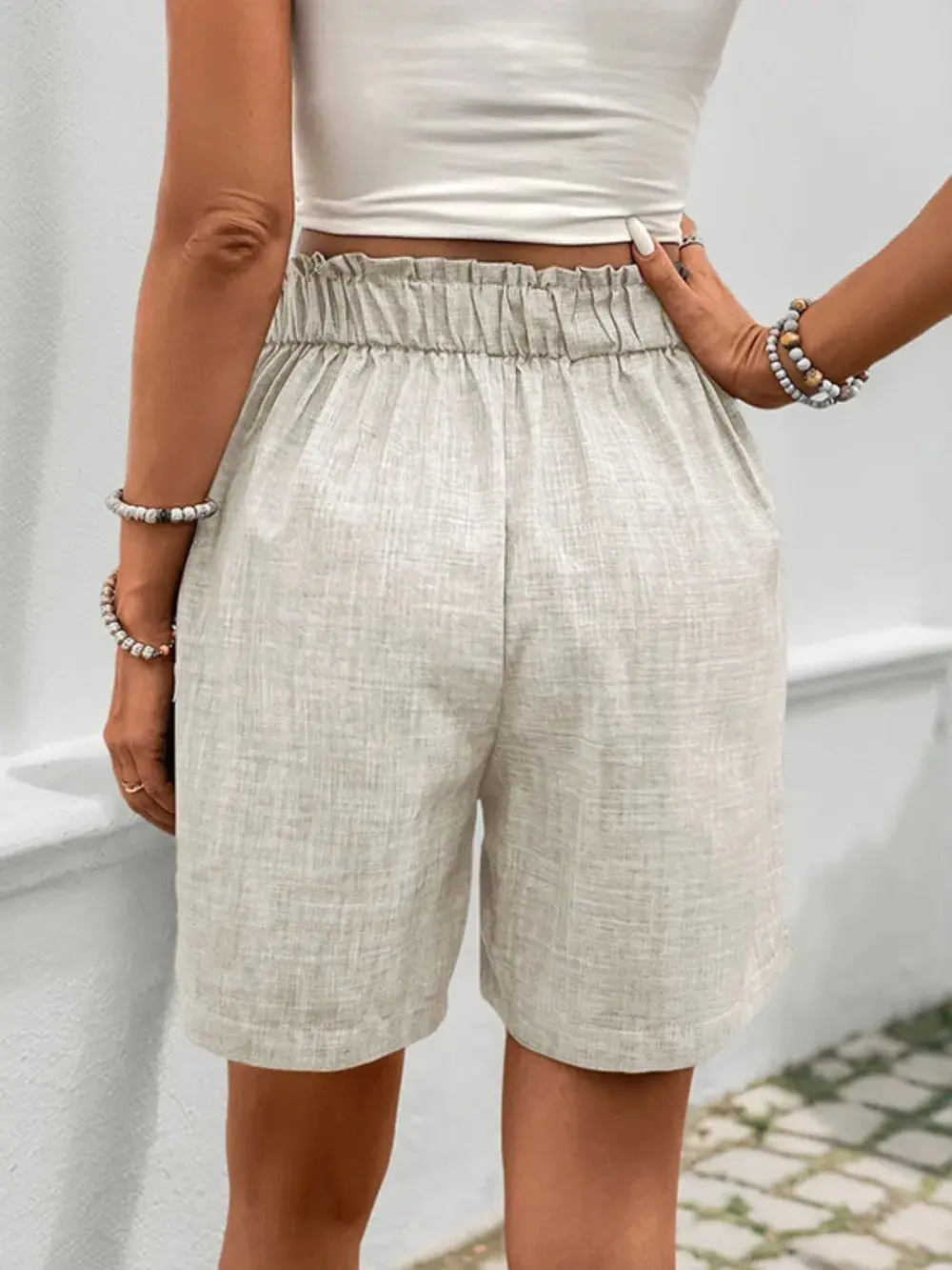 Perfee Frill Shorts with Pockets - Image 9