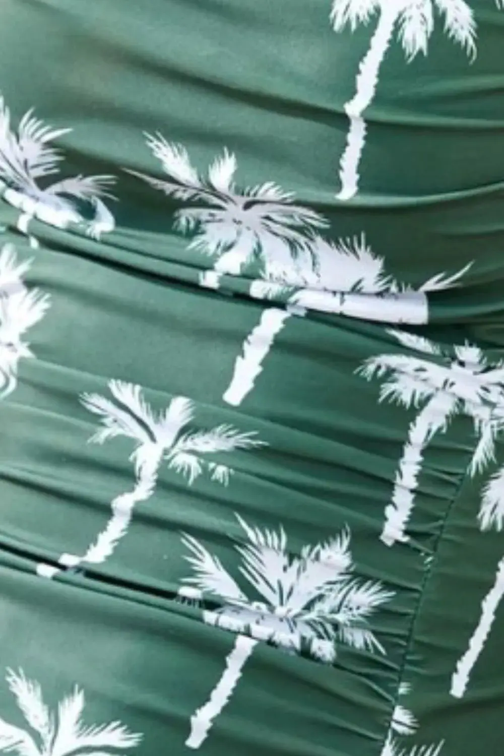 Printed Square Neck Wide Strap One-Piece Swimwear - Image 11