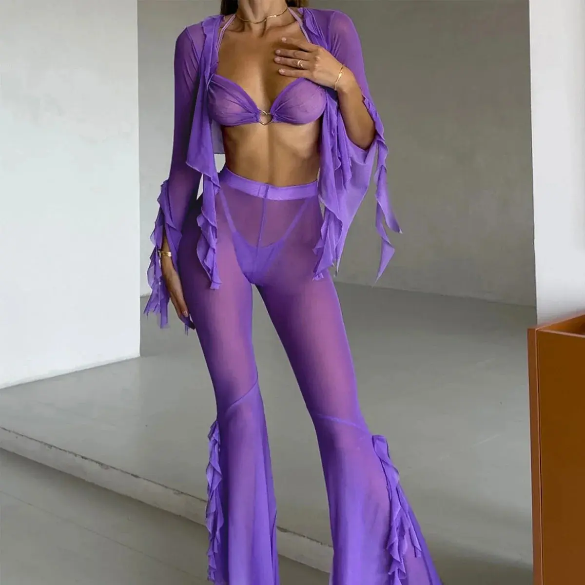 Sloane – 4-Piece Mesh Lingerie Set – Everything in One Look - Image 6