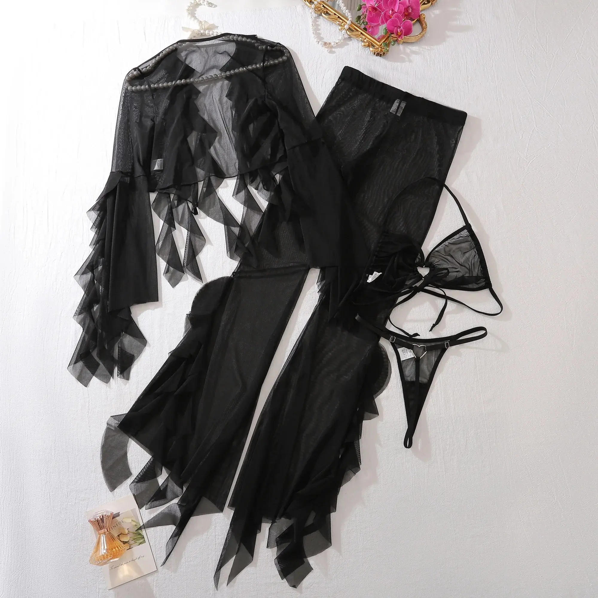 Sloane – 4-Piece Mesh Lingerie Set – Everything in One Look - Image 9