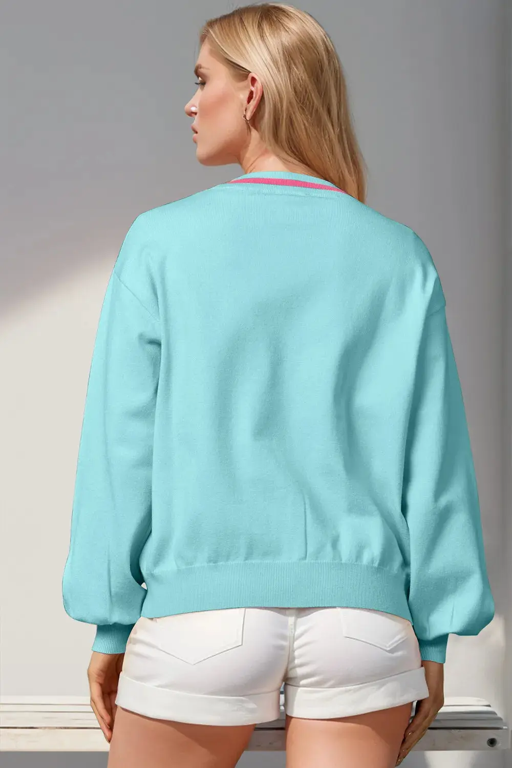 Women’s Sequin Bow Cardigan | Festive Knit | Elegant Holiday Layering Piece - Image 10