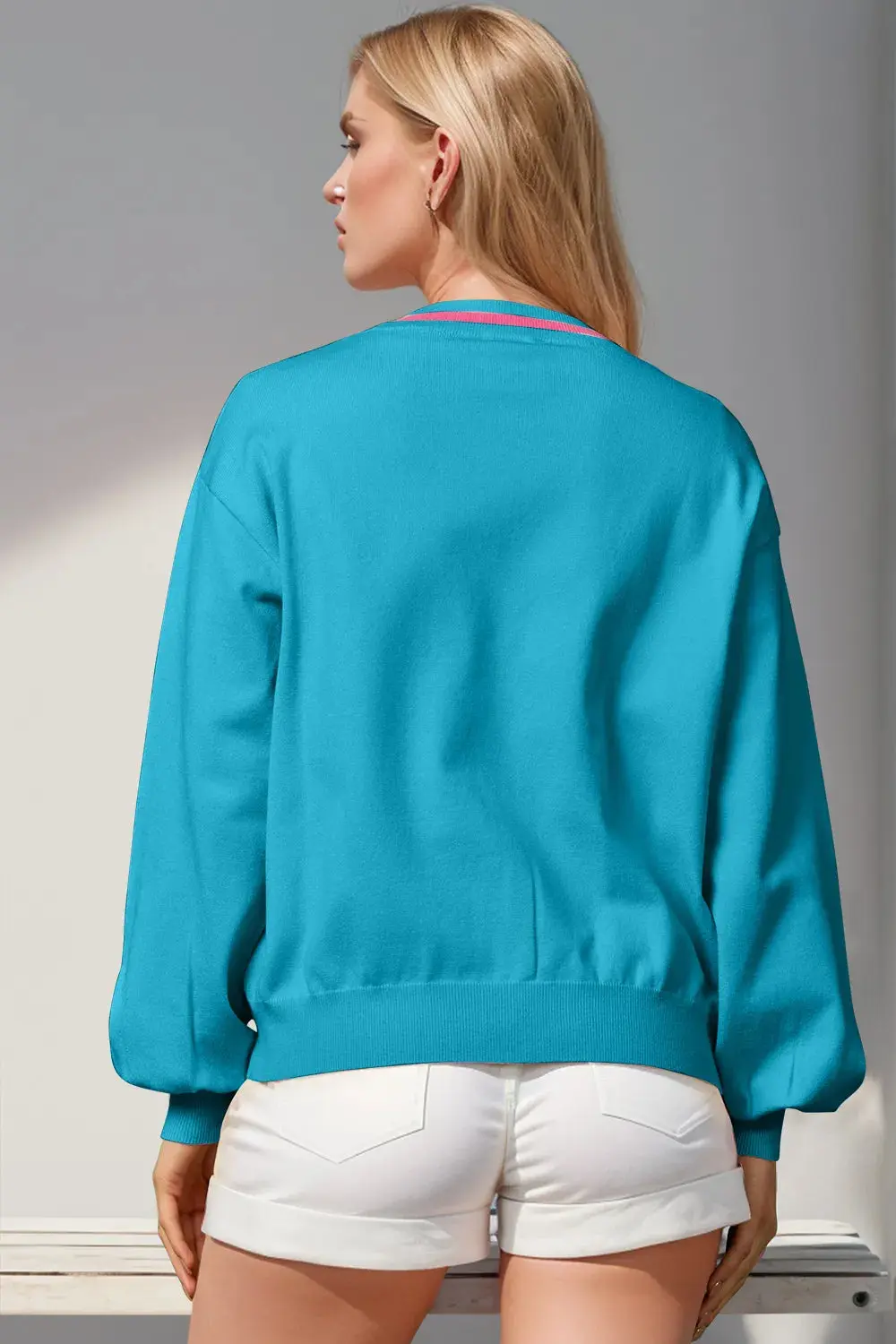 Women’s Sequin Bow Cardigan | Festive Knit | Elegant Holiday Layering Piece - Image 4