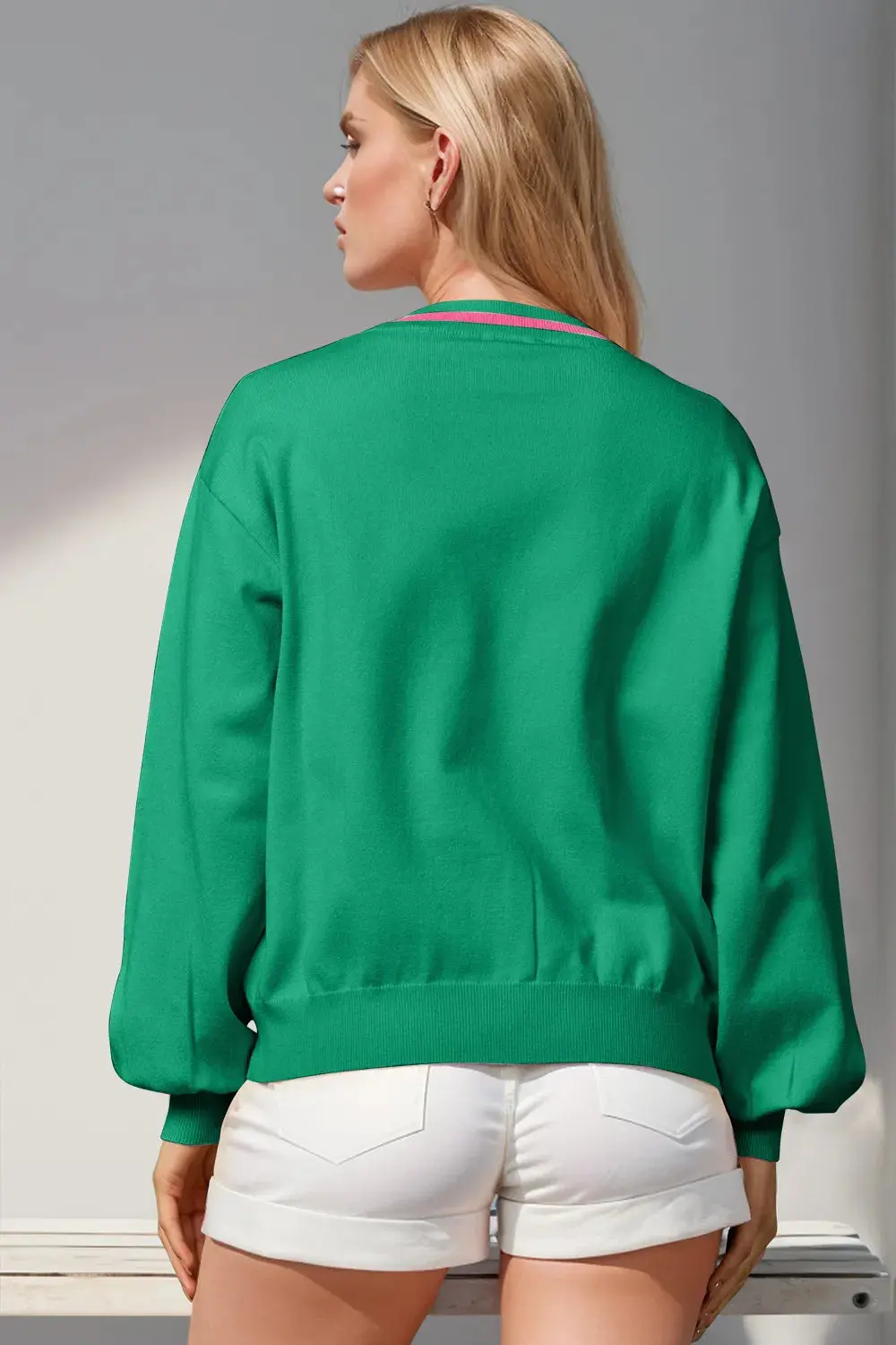 Women’s Sequin Bow Cardigan | Festive Knit | Elegant Holiday Layering Piece - Image 6
