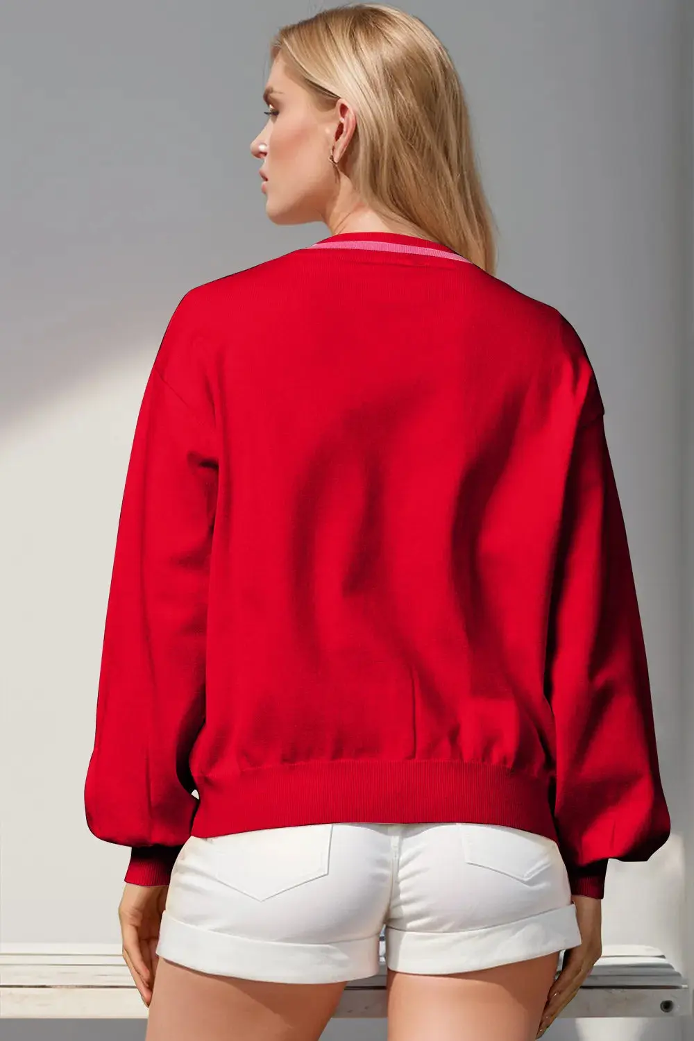 Women’s Sequin Bow Cardigan | Festive Knit | Elegant Holiday Layering Piece - Image 8